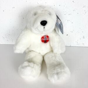 Vintage Coca Cola Polar Bear Plush 1998 New With Tags White Red Logo